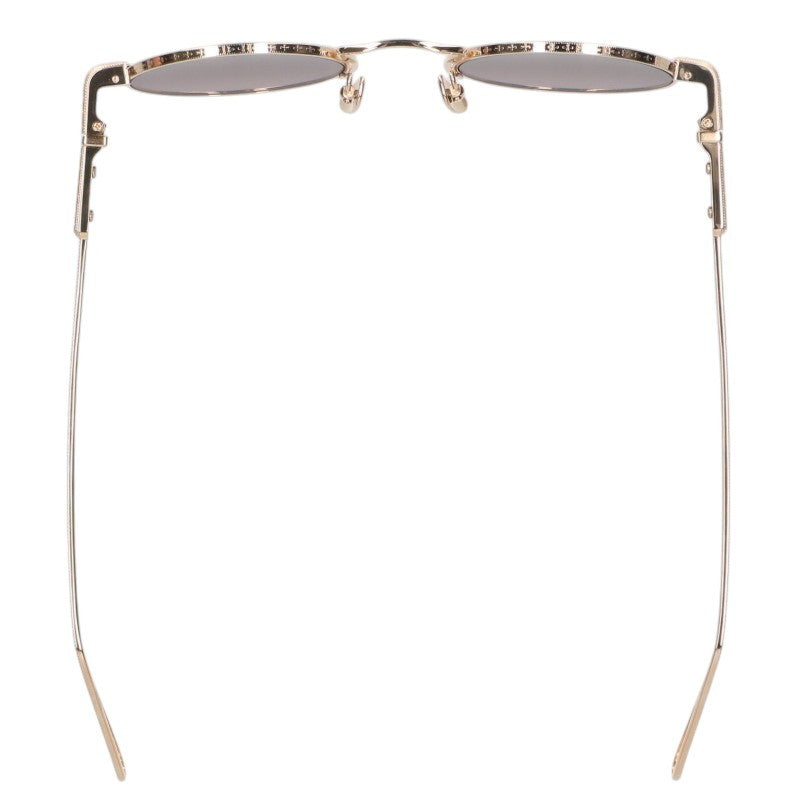 Chrome Hearts CH Plus Temple Oval Sunglasses Gold Size 48