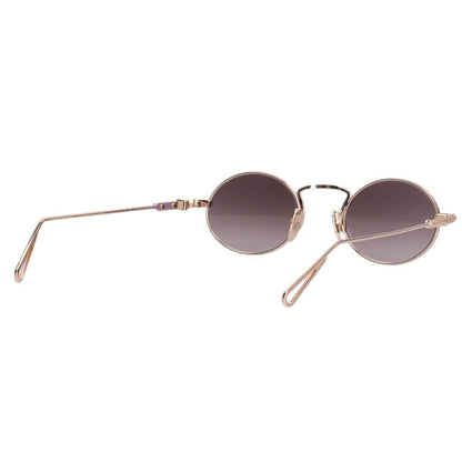 Chrome Hearts CH Plus Temple Oval Sunglasses Gold Size 48