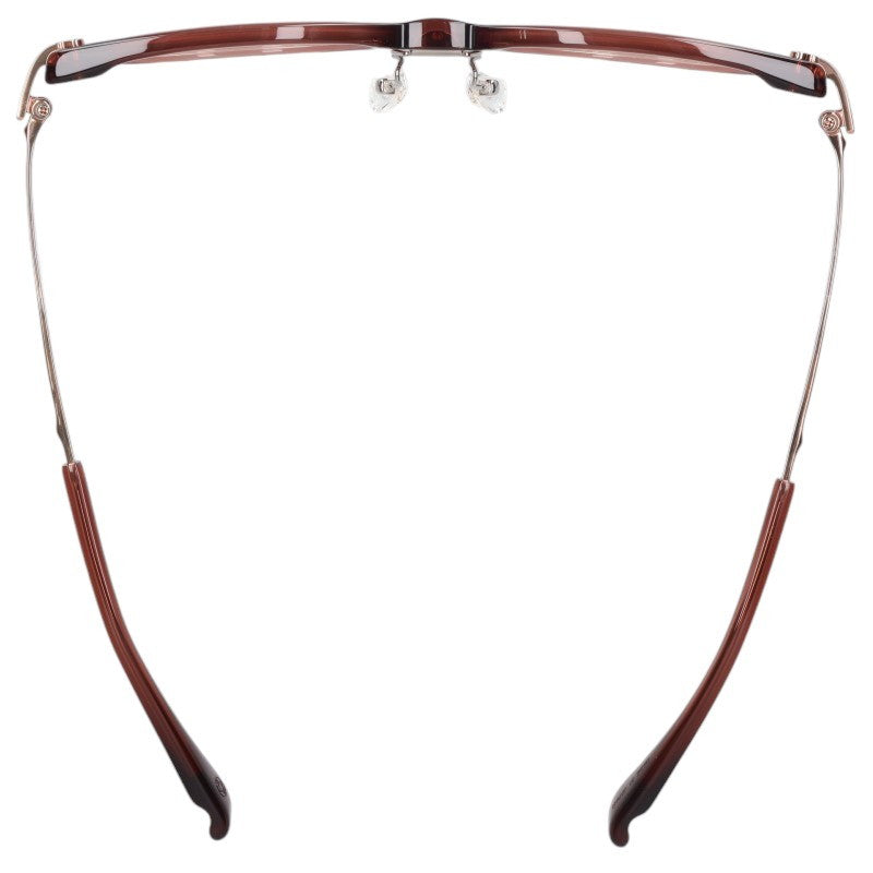 999.9 M-130 Boston Frame Glasses Brown Size 52