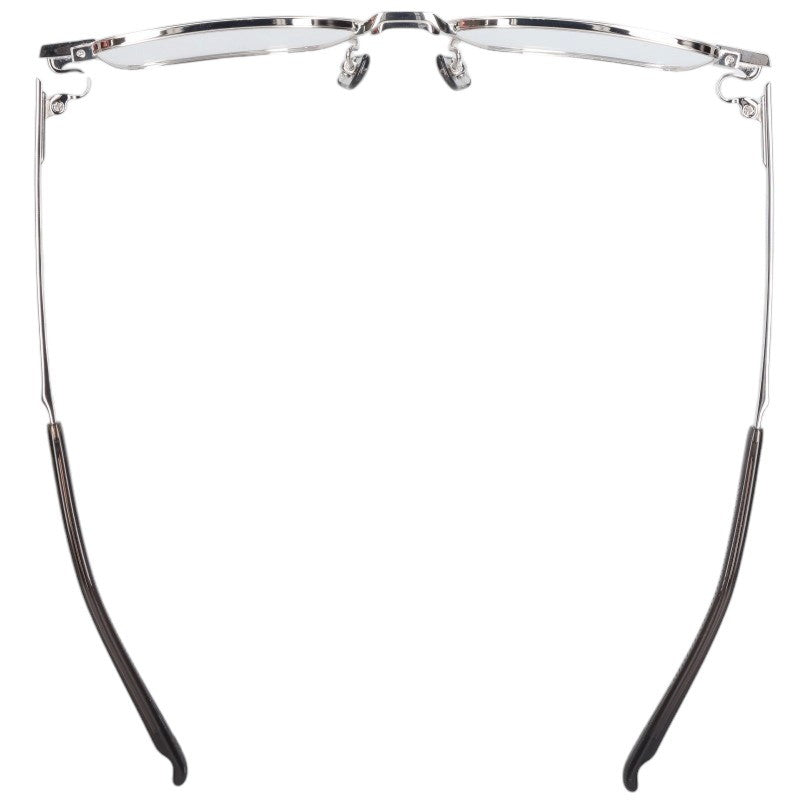 999.9 S-956T Silver Square Glasses Size 53