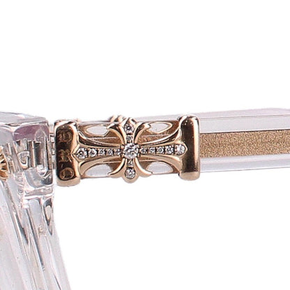 Chrome Hearts COX UCKER PAVE Diamond Cross Glasses Size 52
