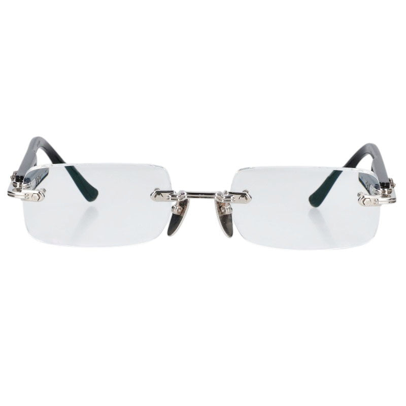 Chrome Hearts DEEP I Floral Cross Eyeglasses Black Size 54