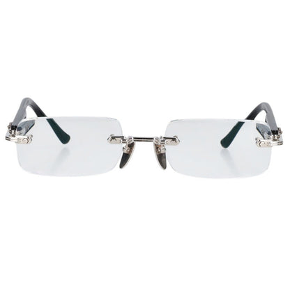 Chrome Hearts DEEP I Floral Cross Eyeglasses Black Size 54