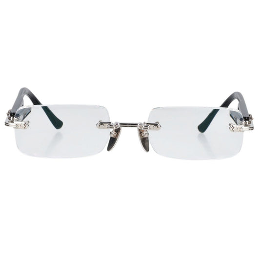 Chrome Hearts DEEP I Floral Cross Eyeglasses Black Size 54