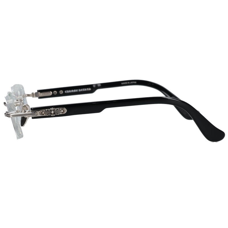 Chrome Hearts DEEP I Floral Cross Eyeglasses Black Size 54