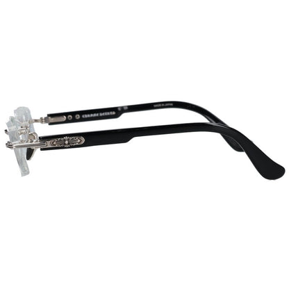 Chrome Hearts DEEP I Floral Cross Eyeglasses Black Size 54