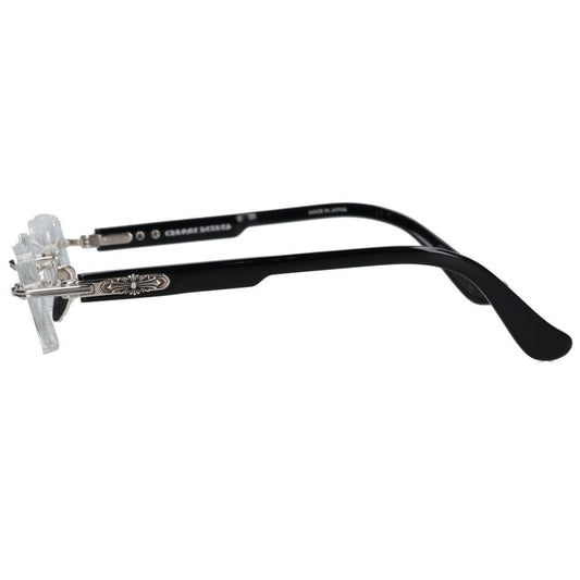 Chrome Hearts DEEP I Floral Cross Eyeglasses Black Size 54
