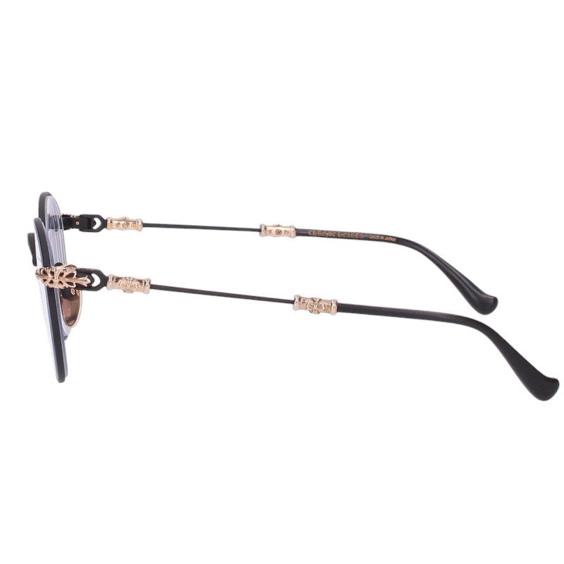Chrome Hearts BUBBA-A Cross Temple Round Glasses Size 49