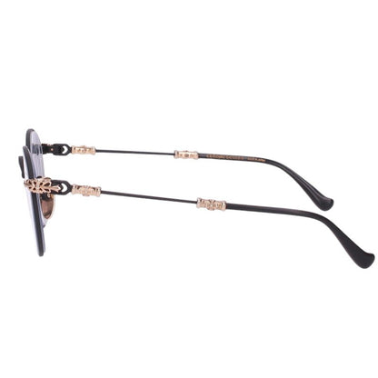 Chrome Hearts BUBBA-A Cross Temple Round Glasses Size 49
