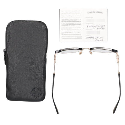 Chrome Hearts BONENNOISSEUR II Sunglasses Black/Gold Size 53