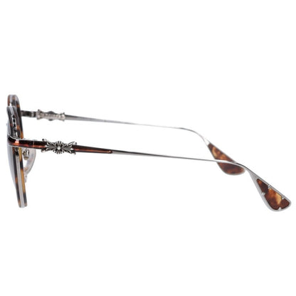 Chrome Hearts Double Floral Cross Round Eyeglasses Size 47