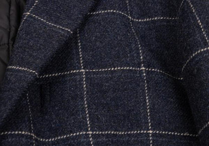 Papas MOON Fabric Check Down 3B Jacket Blue Size M