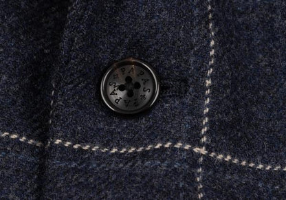 Papas MOON Fabric Check Down 3B Jacket Blue Size M