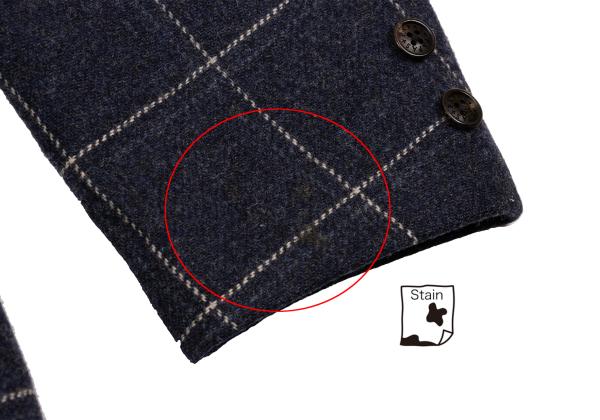 Papas MOON Fabric Check Down 3B Jacket Blue Size M