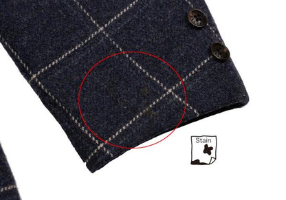 Papas MOON Fabric Check Down 3B Jacket Blue Size M