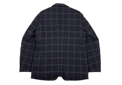 Papas MOON Fabric Check Down 3B Jacket Blue Size M