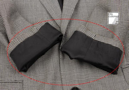 Papas Wool Glen Check Tailored Blazer Gray Size M