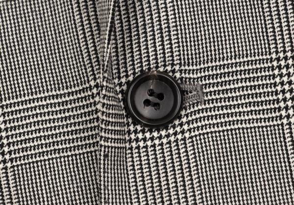 Papas Wool Glen Check Tailored Blazer Gray Size M