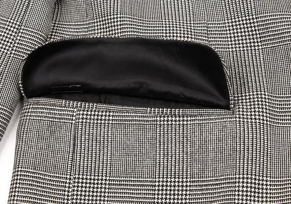 Papas Wool Glen Check Tailored Blazer Gray Size M