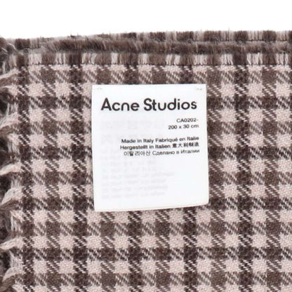 ACNE STUDIOS Brown Wool Blend Check Scarf Size ONE SIZE