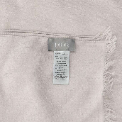 DIOR Gray Wool Silk Oblique Jacquard Scarf Size ONE SIZE
