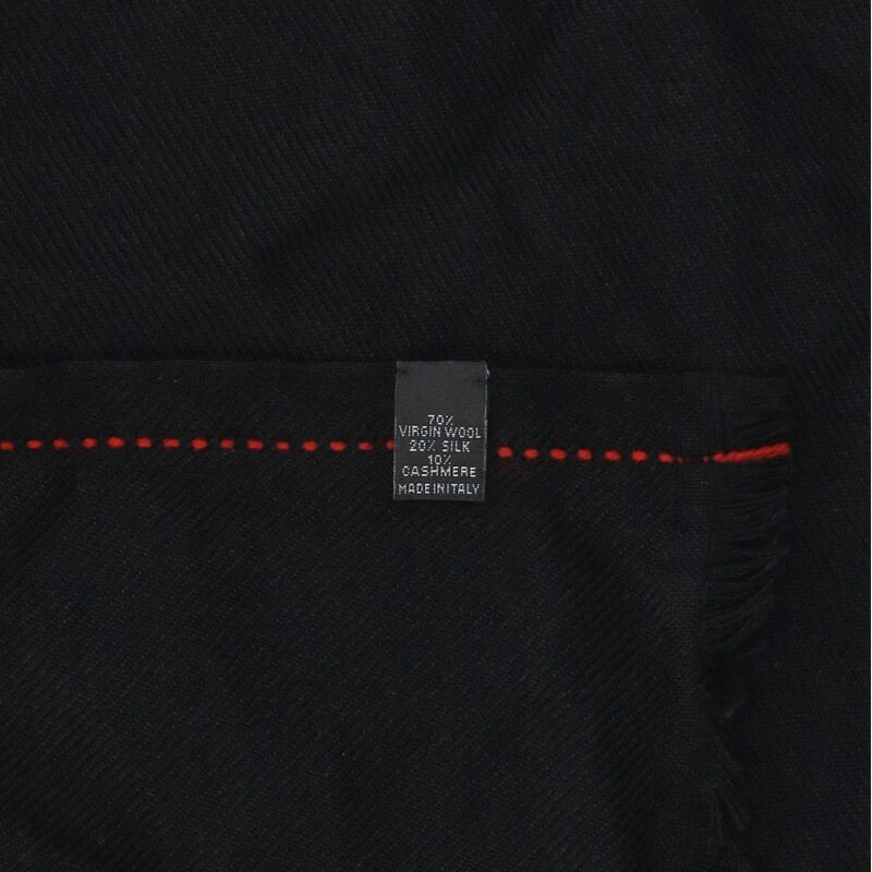 Dior HOMME Black Cashmere Blend Stitch Scarf Size ONE SIZE