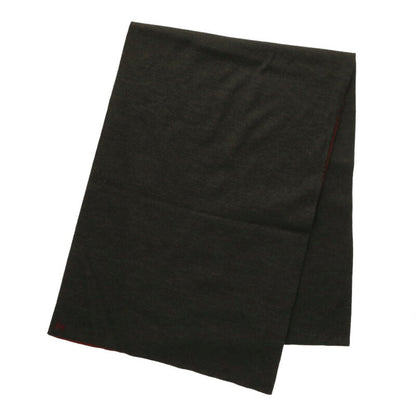 HERMES Khaki Red Cashmere Silk Oversized Scarf Size ONE SIZE