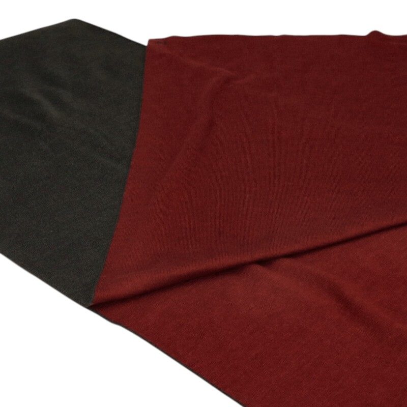 HERMES Khaki Red Cashmere Silk Oversized Scarf Size ONE SIZE