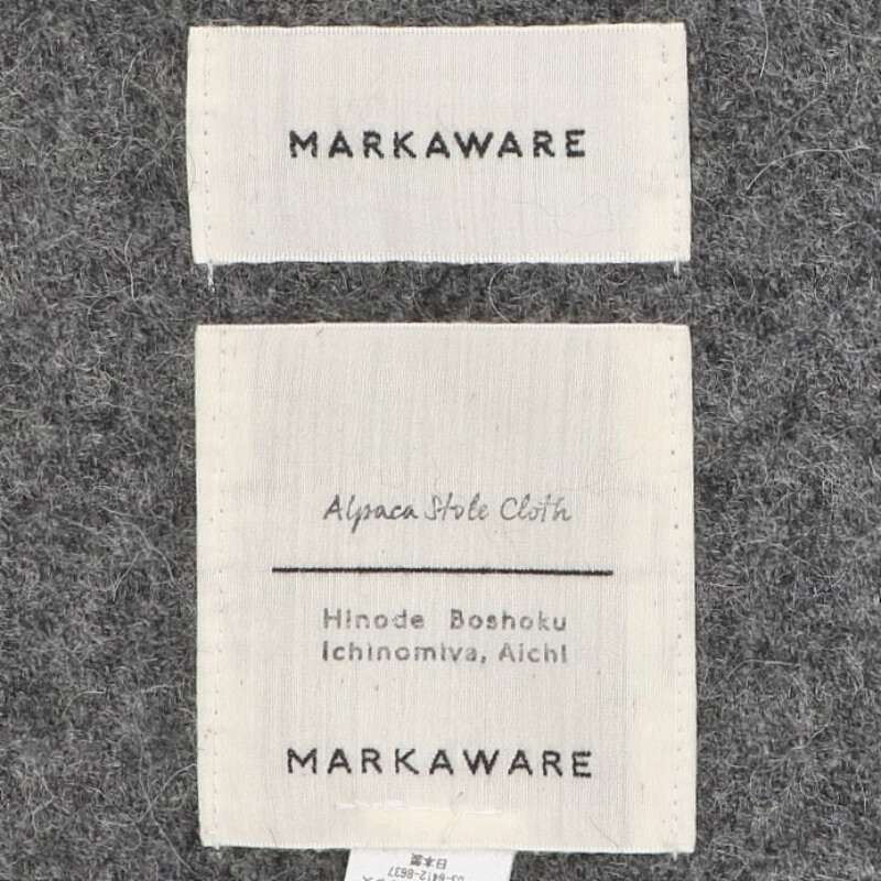 MARKAWARE Gray Alpaca Oversized Scarf Size ONE SIZE