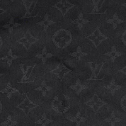 LOUISVUITTON Monogram Silk Wool Stole Black Size ONE SIZE