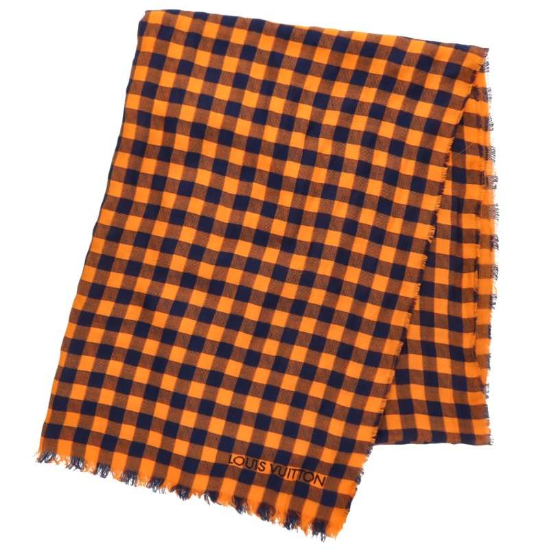 LOUISVUITTON Masai Block Check Stole Multi Size ONE SIZE