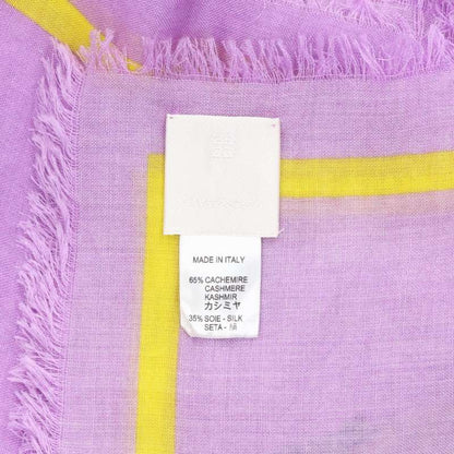 GIVENCHY Graphic Print Cashmere Silk Scarf Purple
