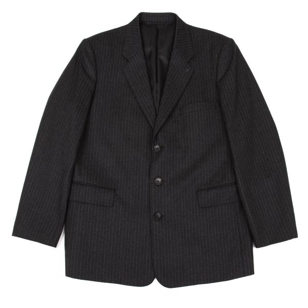 Papas Charcoal Wool Stripe Tailored Blazer Size 48M