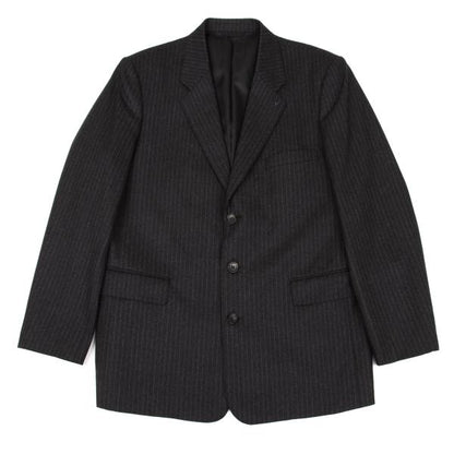 Papas Charcoal Wool Stripe Tailored Blazer Size 48M