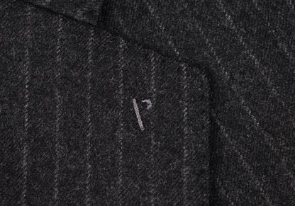 Papas Charcoal Wool Stripe Tailored Blazer Size 48M