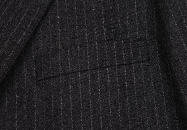 Papas Charcoal Wool Stripe Tailored Blazer Size 48M