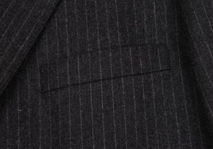 Papas Charcoal Wool Stripe Tailored Blazer Size 48M