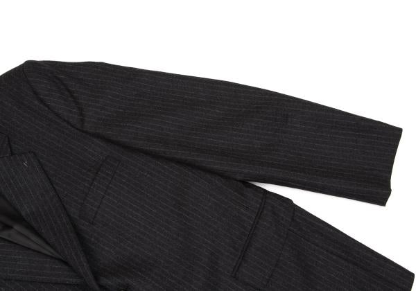 Papas Charcoal Wool Stripe Tailored Blazer Size 48M