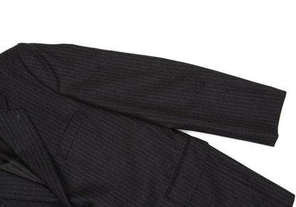 Papas Charcoal Wool Stripe Tailored Blazer Size 48M