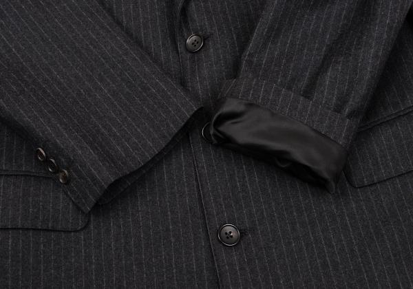 Papas Charcoal Wool Stripe Tailored Blazer Size 48M