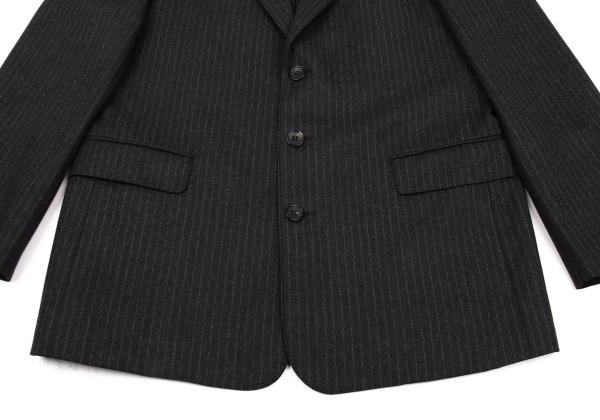 Papas Charcoal Wool Stripe Tailored Blazer Size 48M