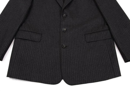 Papas Charcoal Wool Stripe Tailored Blazer Size 48M