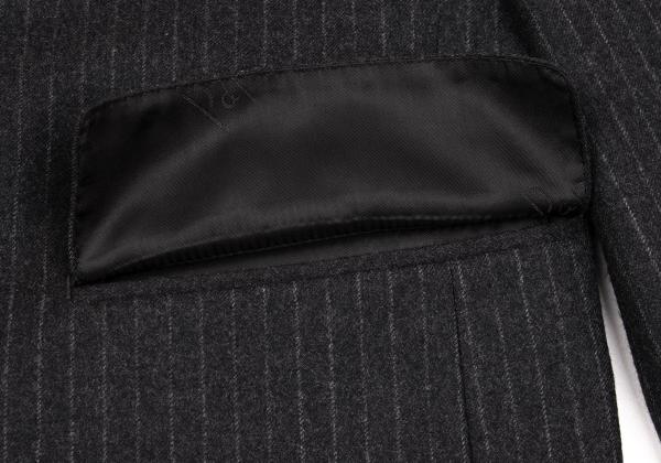 Papas Charcoal Wool Stripe Tailored Blazer Size 48M
