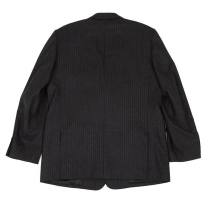 Papas Charcoal Wool Stripe Tailored Blazer Size 48M