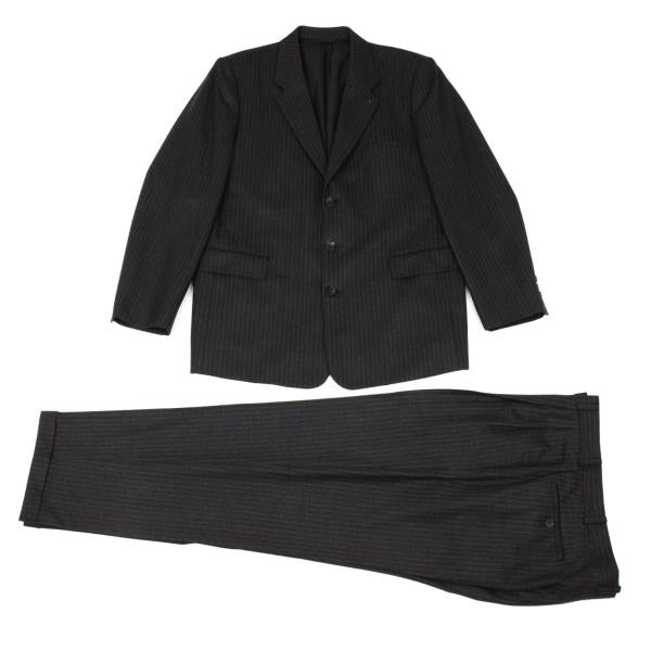 Papas Charcoal Wool Stripe Tailored Blazer Size 48M