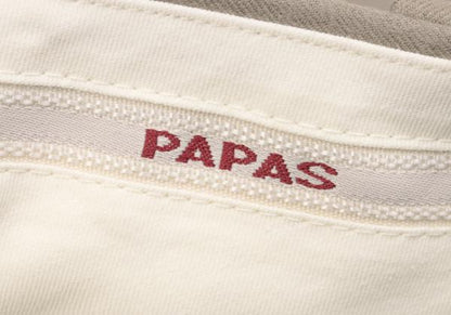 Papas Cashmere Wool Pleated Pants Grayish Beige Size 52LL