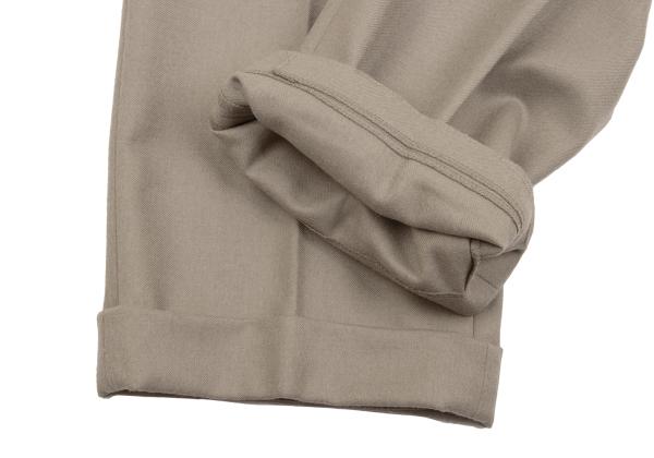 Papas Cashmere Wool Pleated Pants Grayish Beige Size 52LL