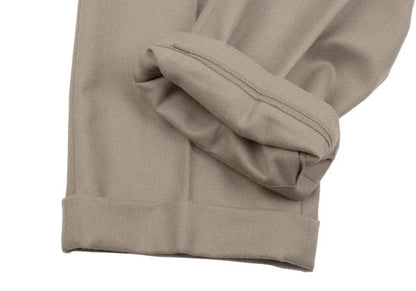 Papas Cashmere Wool Pleated Pants Grayish Beige Size 52LL