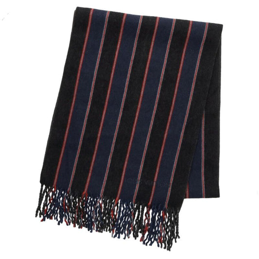 Louis Vuitton Edinburgh Scarf Blue x Black x Red