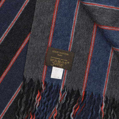 Louis Vuitton Edinburgh Scarf Blue x Black x Red